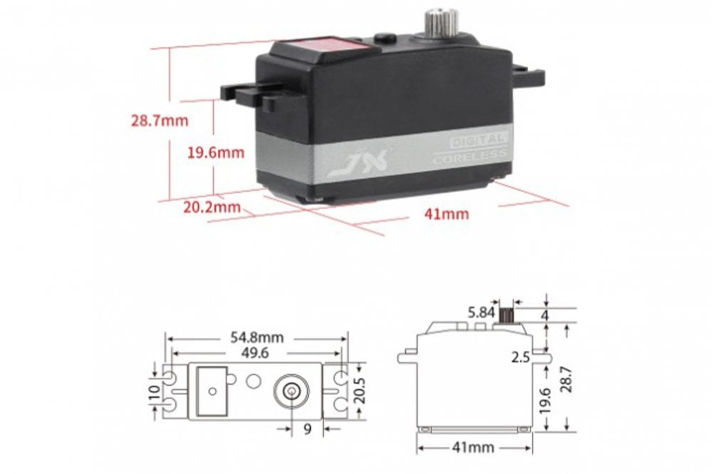 JX Servo PDI-4410MG 44.30g Large Torque 120 Degree Digital Servo
