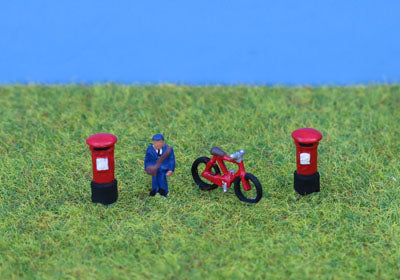Postman bike and postboxes