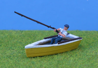 Man fishing from boat