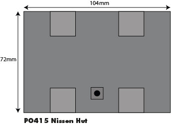 Metcalfe 1:76 00/H0 Scale Nissen Hut PO415