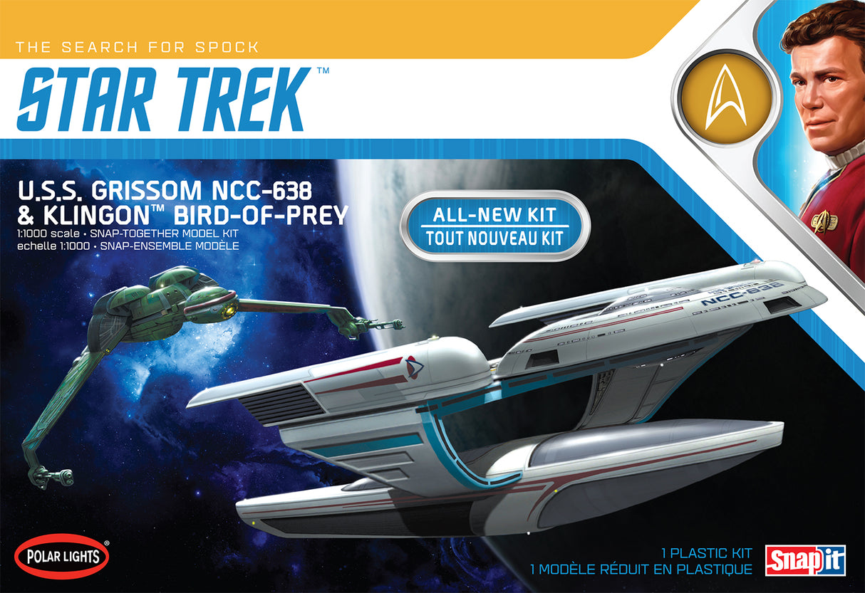 Polar Lights Model Kits - 1:1000 USS Grissom and Klingon Bird of Prey Star Trek III: The Search for Spock Twin Pack