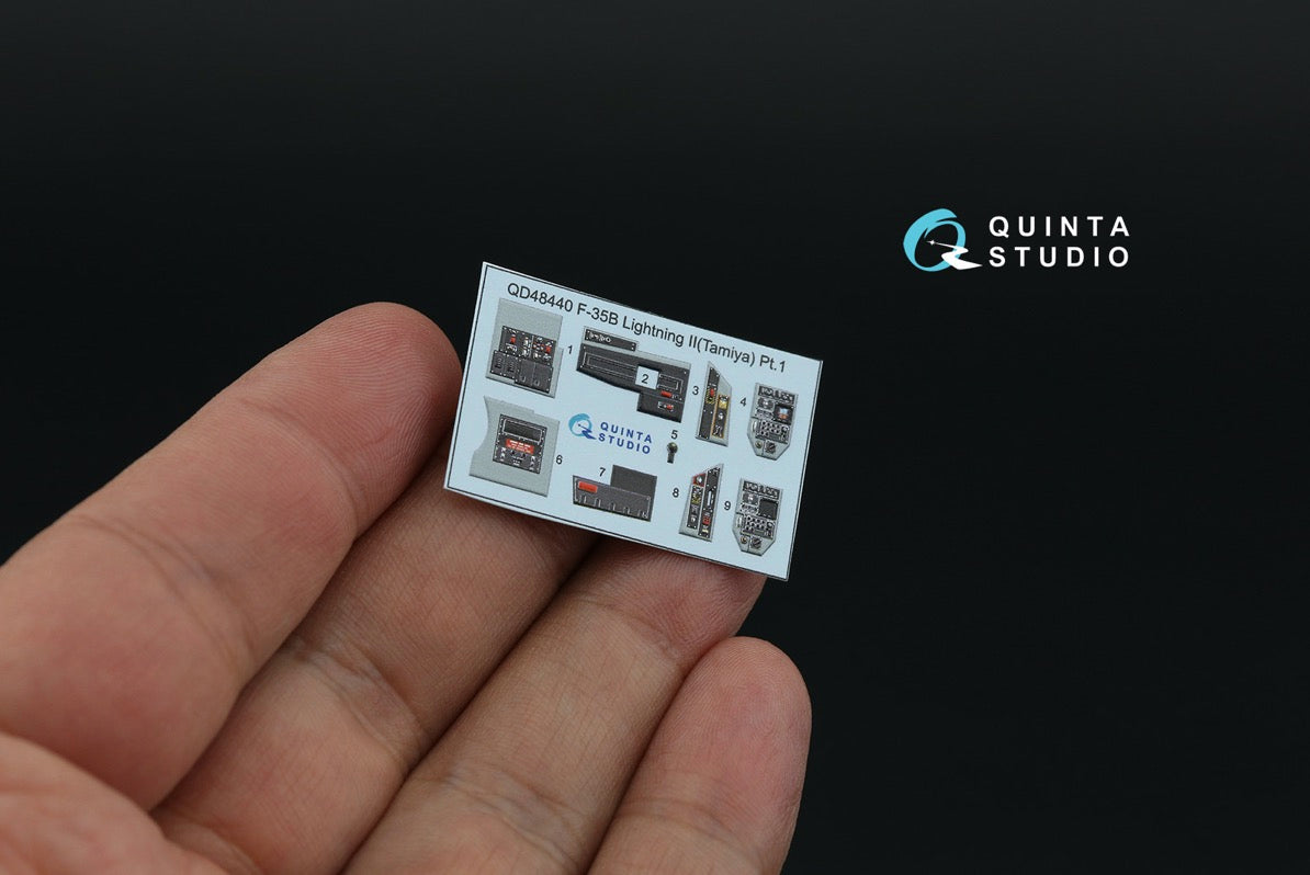 Quinta Studio 1/48 F-35B Lightning II (Tamiya) Interior QD Decal set QD48440
