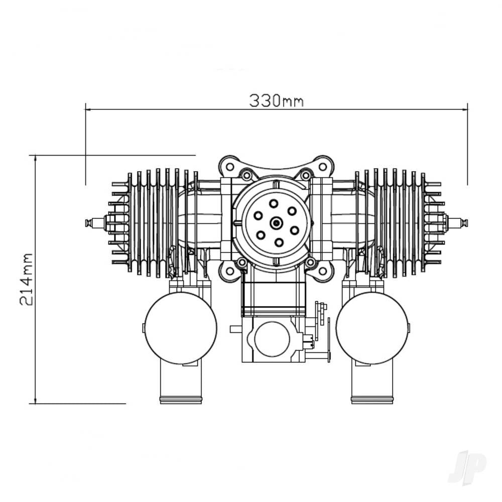 Stinger 185cc Petrol 2-Stroke Twin Cylinder Engine