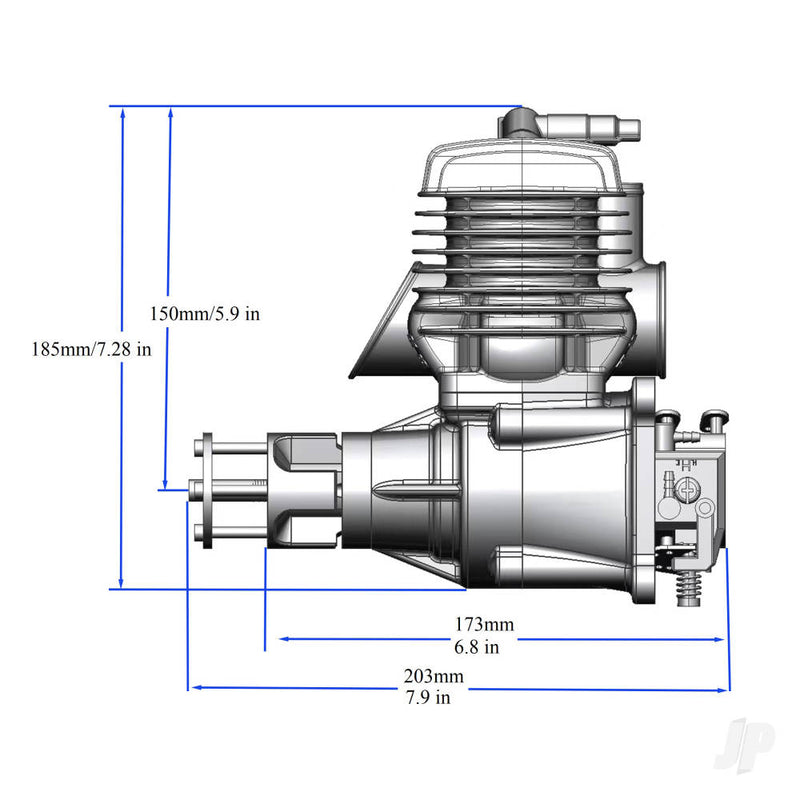Stinger 63cc Petrol 2-Stroke Single Cylinder Side Exhaust Engine