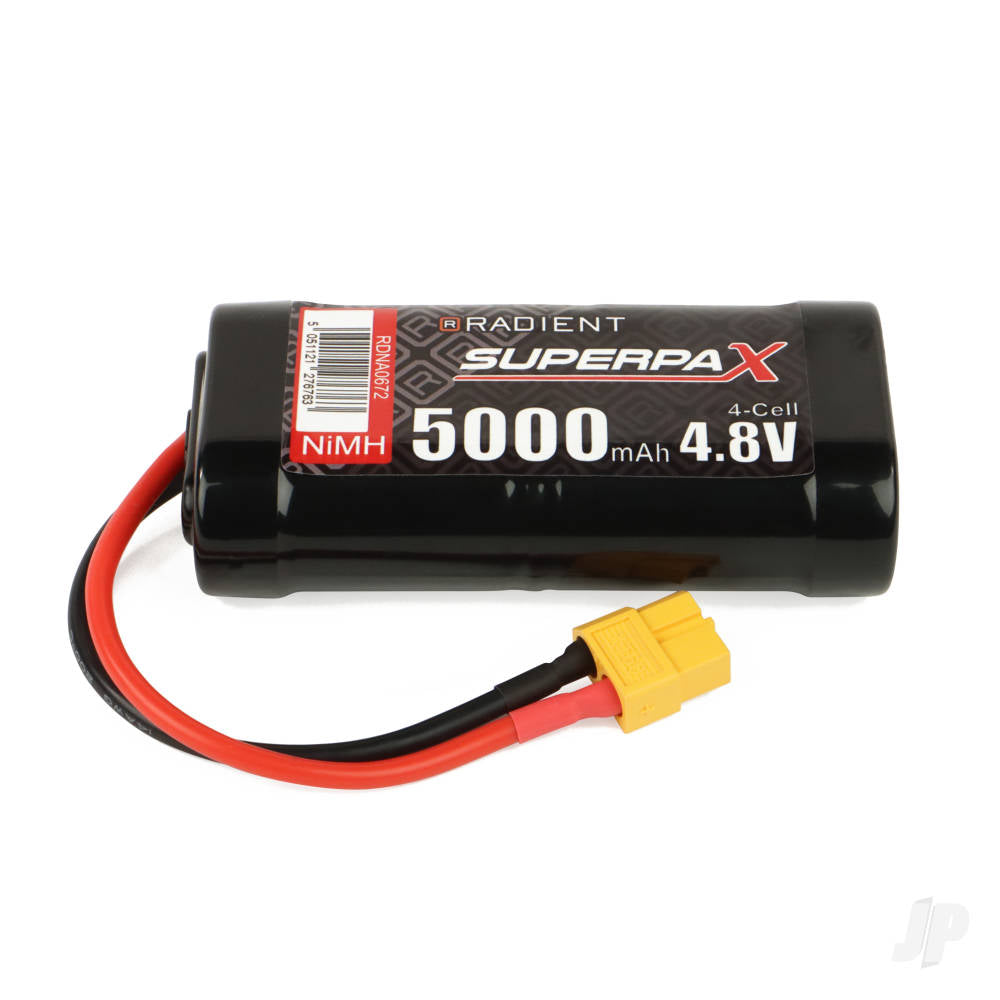 Radient NiMH 4.8V 5000mAh SC Flat XT60