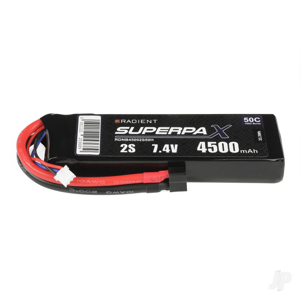 LiPo 2S 4500mAh 7.4V 50C Deans (HCT)