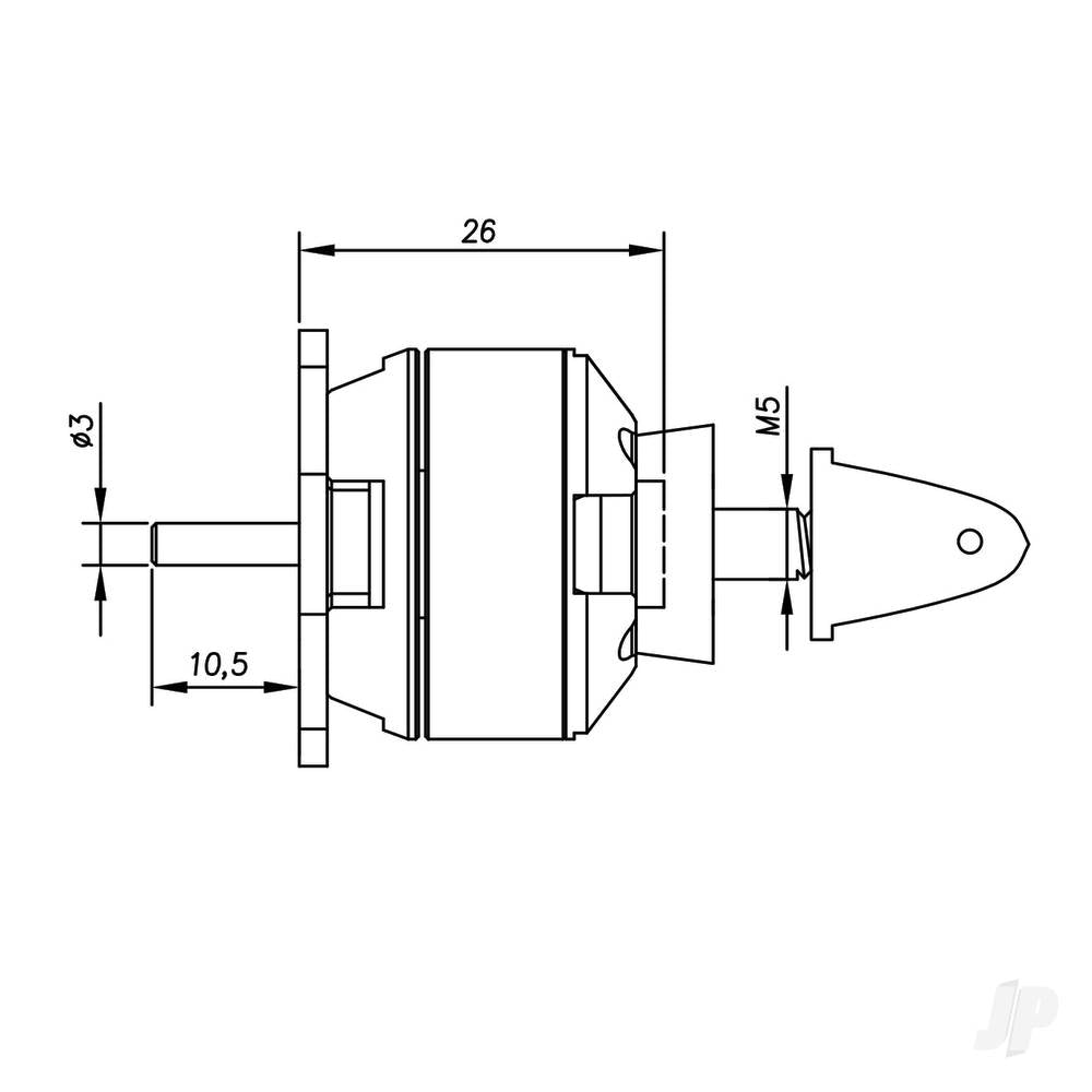 Brushless Motor 2826 2200KV (2-3S)