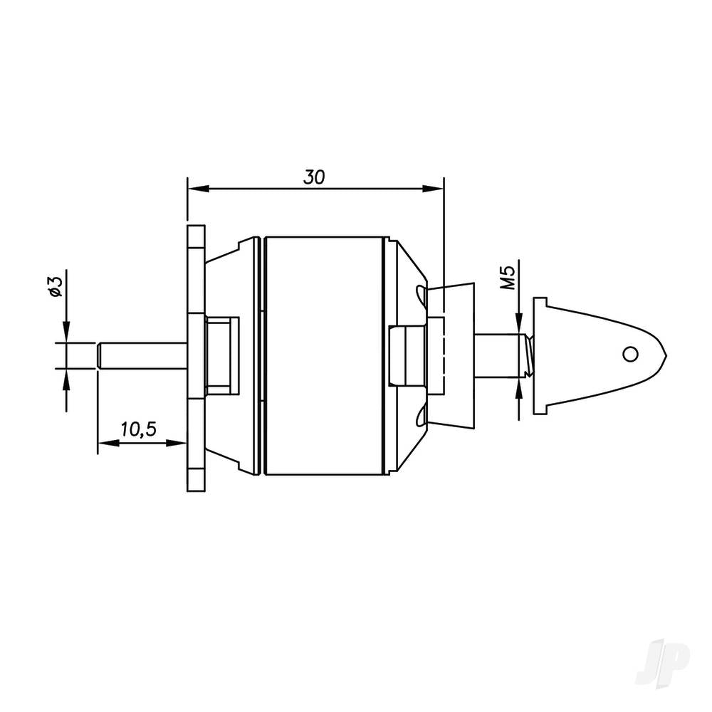 Brushless Motor 2830 1000KV (2-3S)