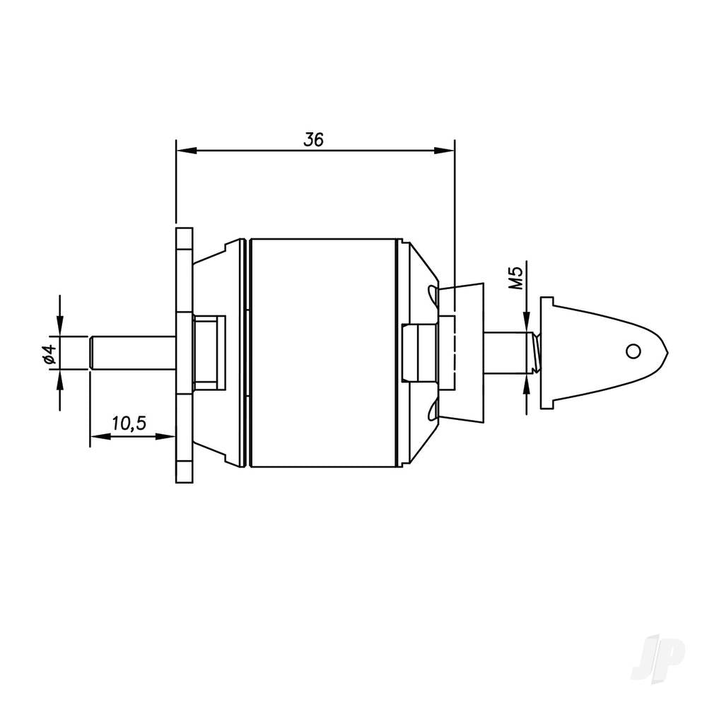 Brushless Motor 2836 1100KV (2-4S)