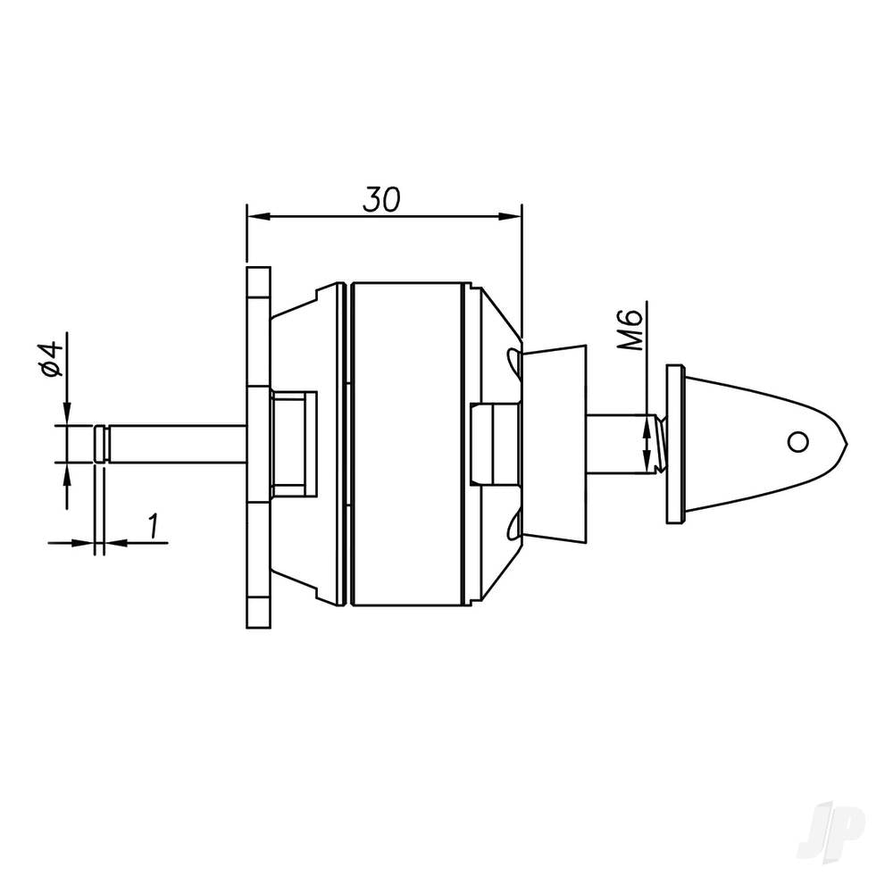 Brushless Motor 3530 1100KV (2-4S)