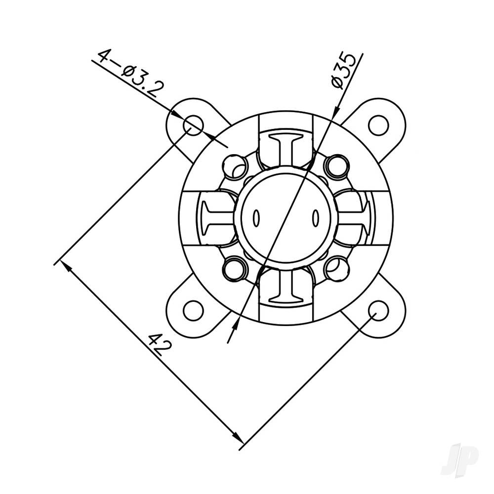 Brushless Motor 3530 1100KV (2-4S)
