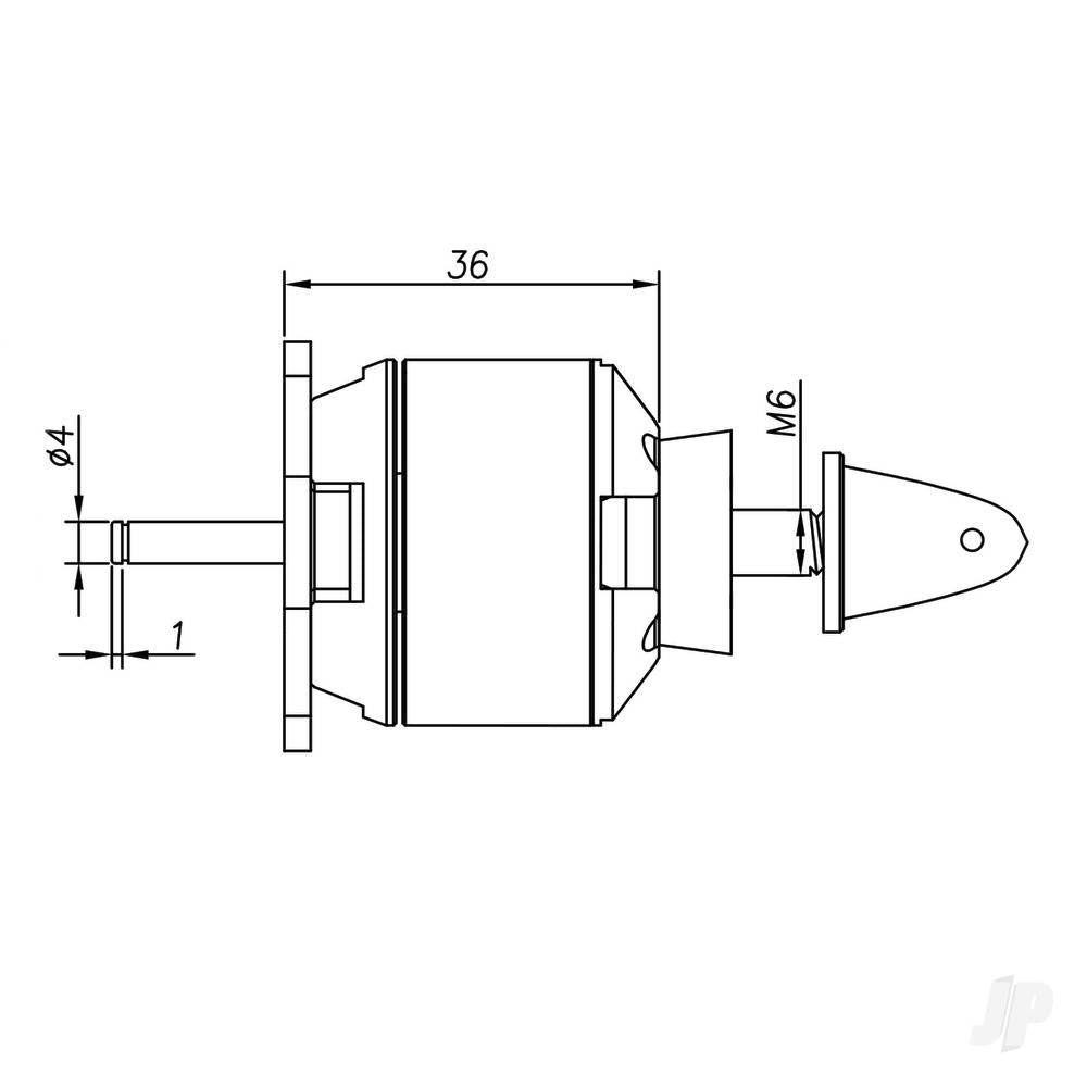 Brushless Motor 3536 1050KV (2-4S)
