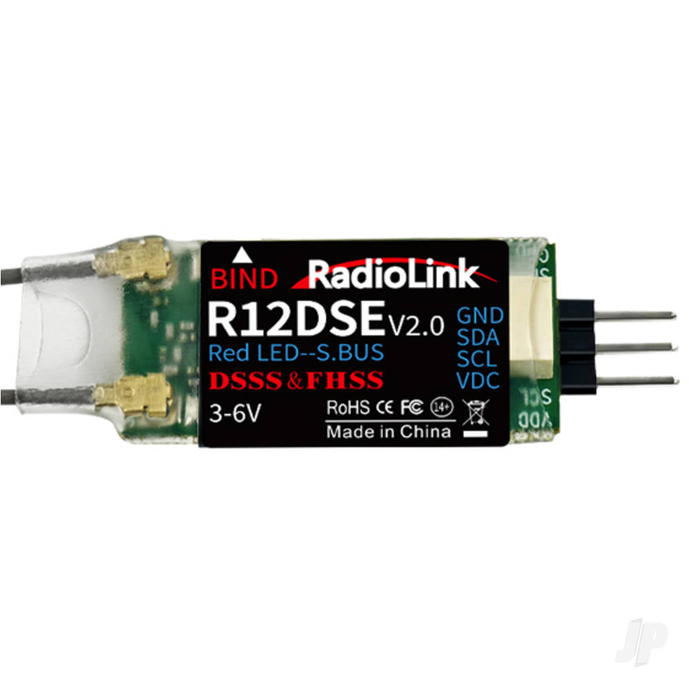 RadioLink R12DSE 2.4GHz 12-Channel S.BUS Mini Receiver