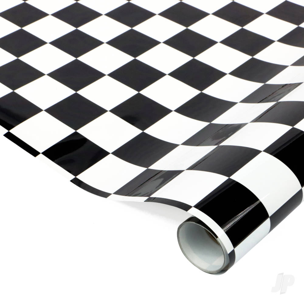 Seagull Aerokote Black & White Chequered 3x3cm 2m roll (64cm width)