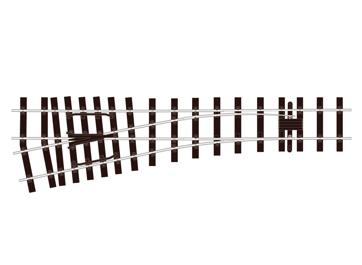 1219mm (4ft) radius L/H turnout