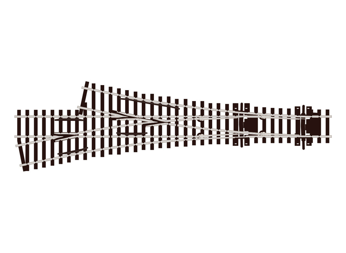 Asymmetric 3 Way Turnout medium radius