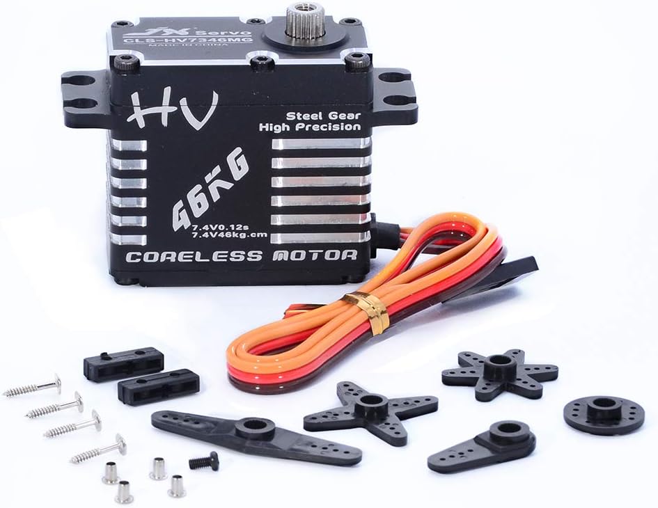 JX Servo CLS-HV7346MG 46kg Coreless High Precision Steel Gear Full CNC Digital Servo Motor
