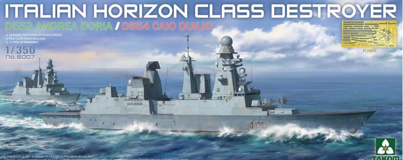 Takom 1/350 D553 Andrea Doria / D554 Caio Duilio Italian Horizon Class Destroyer 06007
