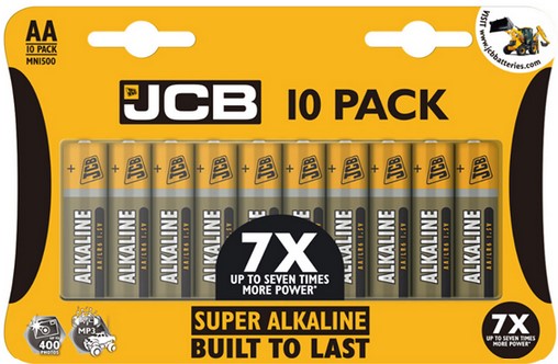 JCB  Alkaline AA Batteries Pack of 10