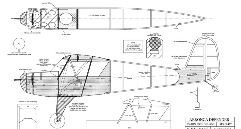 Slec/Belair Aeronca Defender - electric scale 42 inch kit