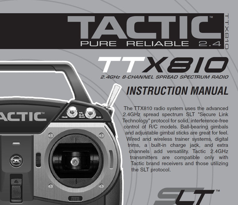 Tactic TTX810 8 Channel TraNSMITTER  - Mode 2