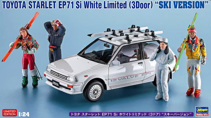 Hasegawa 1:24 Toyota Starlet EP71 SI White Limited 3Door Ski Version Kit HA20610