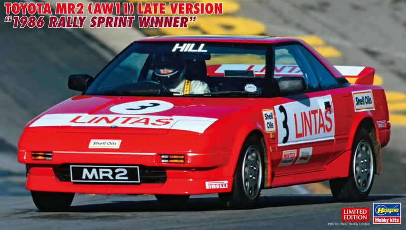 Hasegawa 1:24 Toyota MR2 Late Version Damon Hill 1986 Rally Sprint Kit HA20638