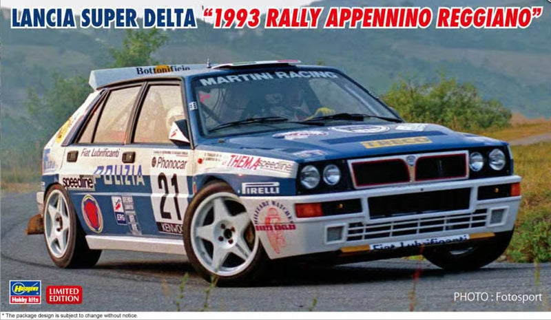 Hasegawa 1:24 1993 Lancia Super Delta Rally Appennino Reggiano Kit HA20648