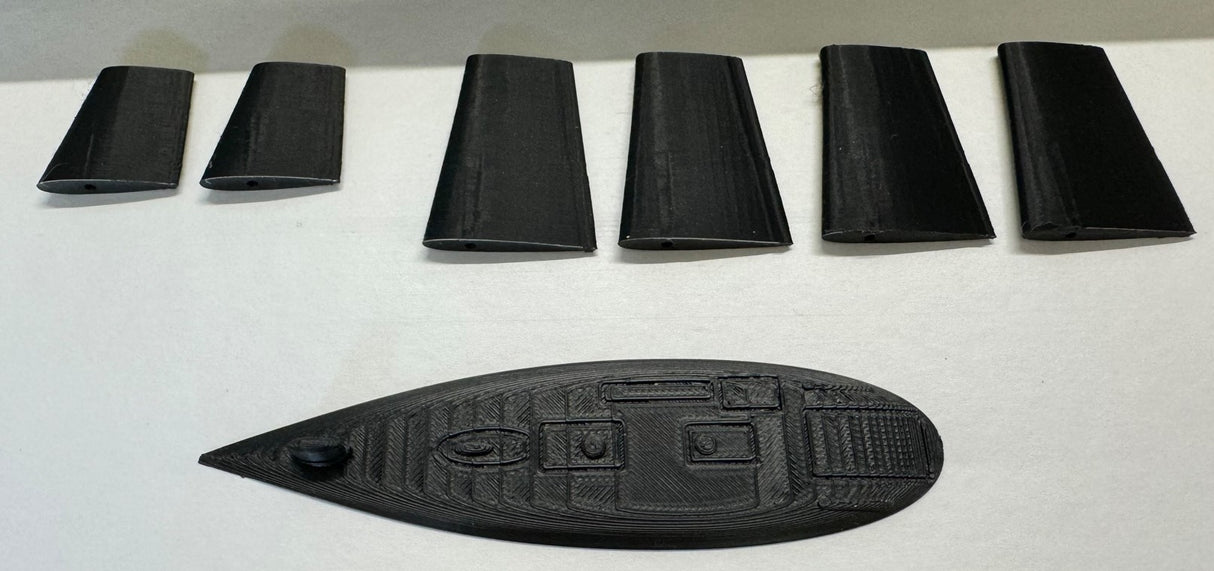 Scale 3D Printed 1/72 German HDW Class 212 Submarine - Sectional Model