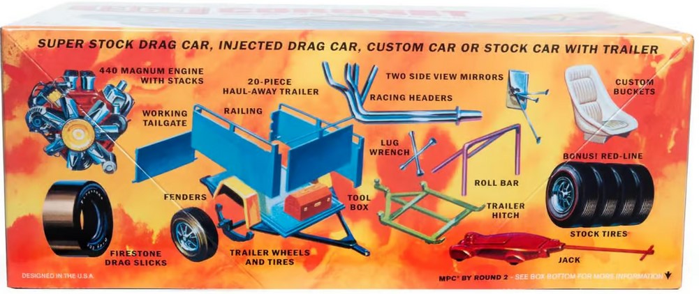MPC Model Kits - 1:25 1968 Dodge Coronet Hardtop Kit With Trailer MPC975