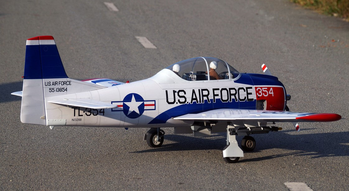 VQ T-28 Trojan US Airforce - Red/White 69.7in Wingspan ARF