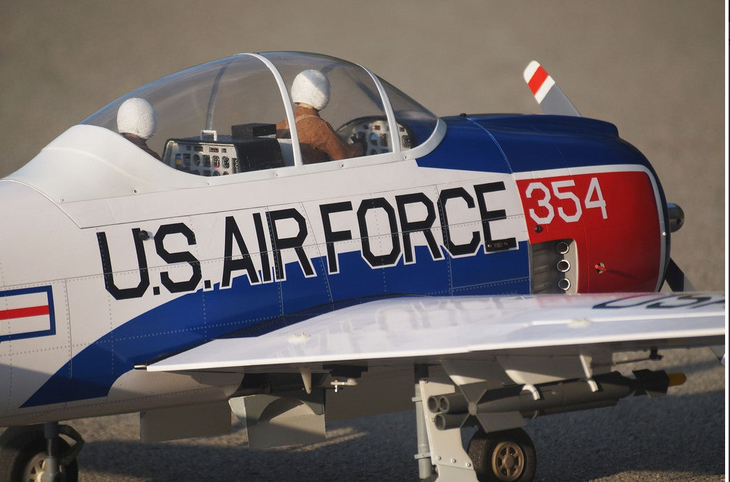 VQ T-28 Trojan US Airforce - Red/White 69.7in Wingspan ARF