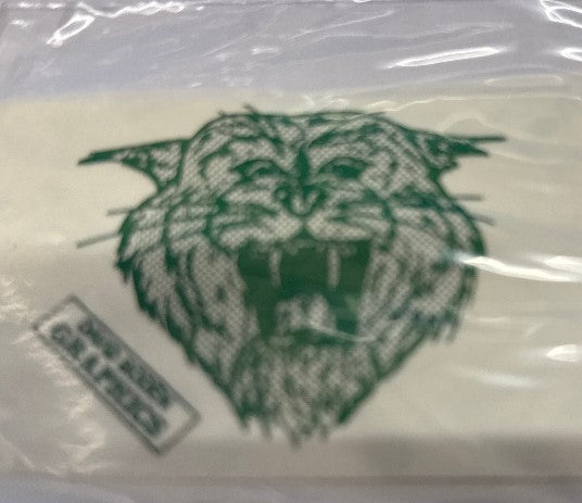 D.Boden Tiger Head Decal - Silver/Green