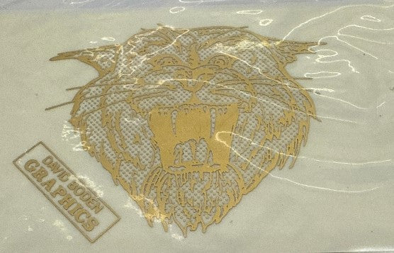 D.Boden Tiger Head Decal - Silver/Gold