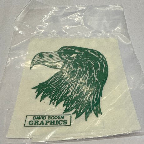 D.Boden Eagle Head Decal - Silver/Green