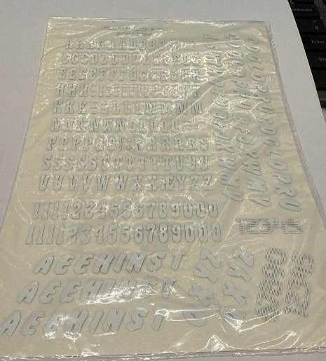 D.Boden Alphabet and numbers - White - 10mm