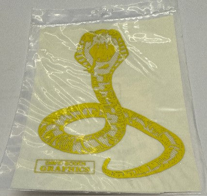 D.Boden Snake Decal - Silver/Yellow