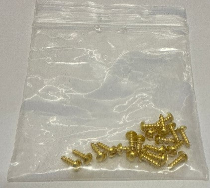 Round Head Brass No.2 x ¼ Inch Screws - Pack Of 20