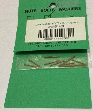 Javis 14BA CH BOLTS x 10mm - Slotted