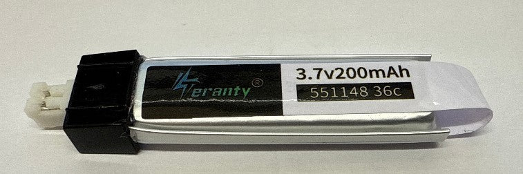 Lipo 200mAh 1S 3.7v 36C LiHV Battery (not UMX Plug)