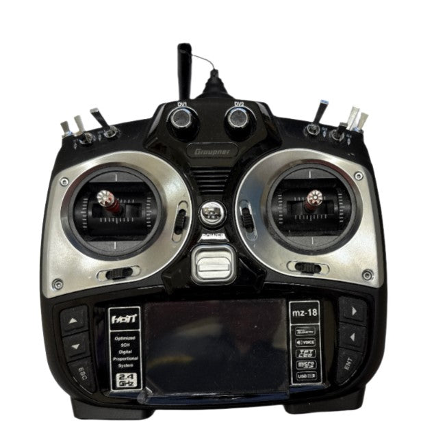 GRAUPNER MZ-18 2.4GHz HoTT Mode 2 Transmitter Only - SELLING FOR SPARES - NON WORKING