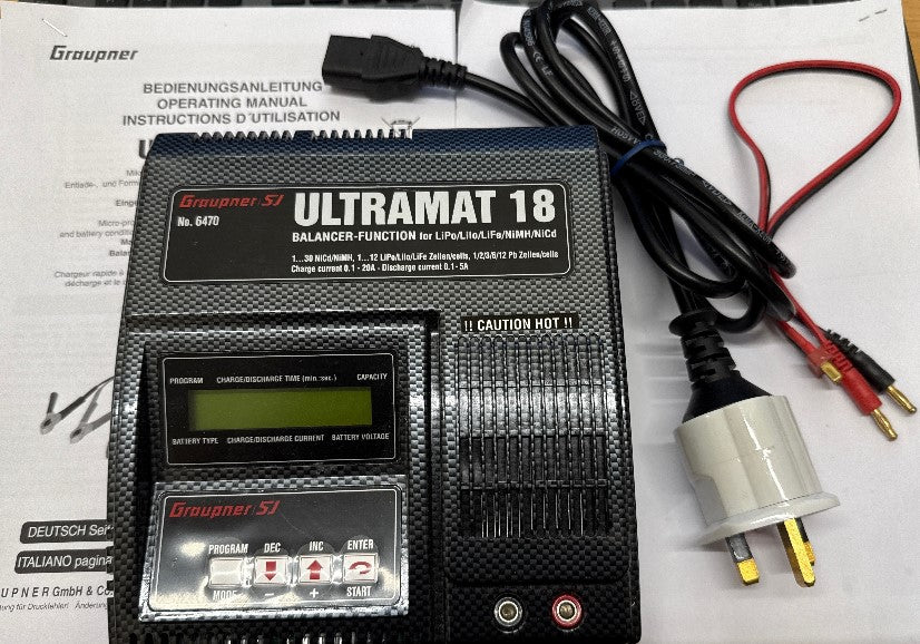 Graupner Ultramat 18 Charger with mains lead - NEW - UNBOXED