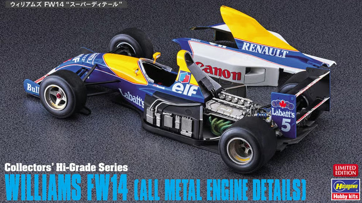 Hasegawa 1:24 Williams FW14 Super Detail Version With Full Metal Engine - FOR PRE-ORDER - EXPECTED JULY/AUGUST