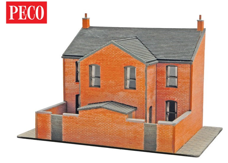 Peco N Gauge Victorian Houses Semi-detached (Low Relief Backs) NB307