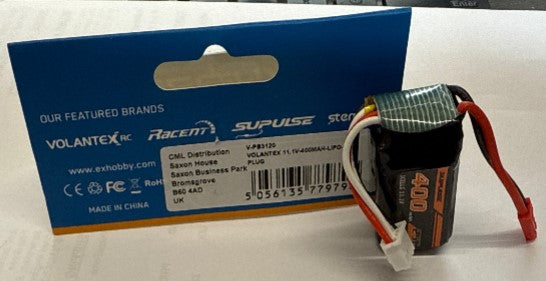 VOLANTEX 11.1V 400MAH LIPO JST PLUG BATTERY 768-2