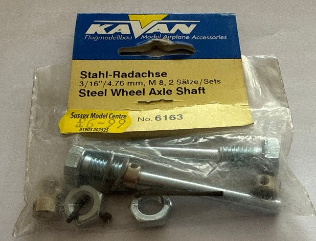 Kavan Steel Wheel Axle/Shaft 4.76mm - M8 - Pair
