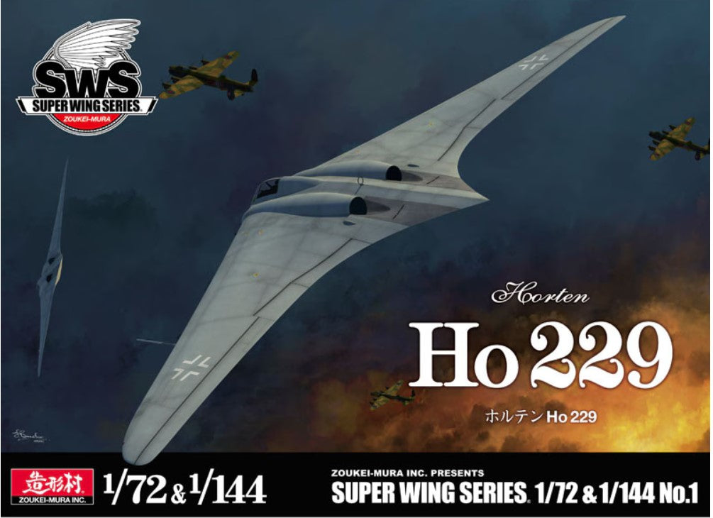 Zoukei-Mura 1/72 & 1/144 Horte Ho 229 kits SWS72-144-01