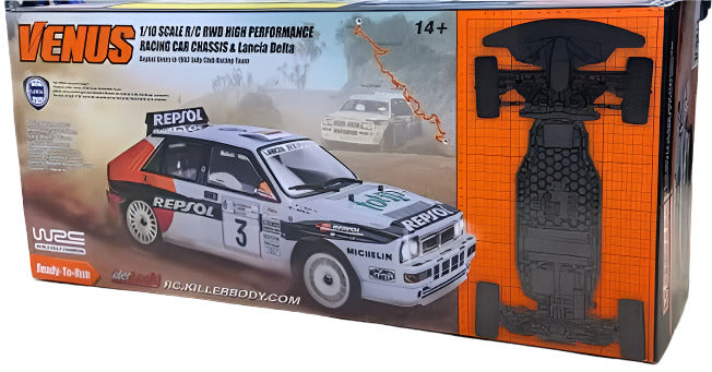 KILLERBODY RTR LANCIA DELTA REPSOL 1993 RALLY KIT ON VENUS CHASSIS - PRE ORDER ONLY - EXPECTED SHORTLY