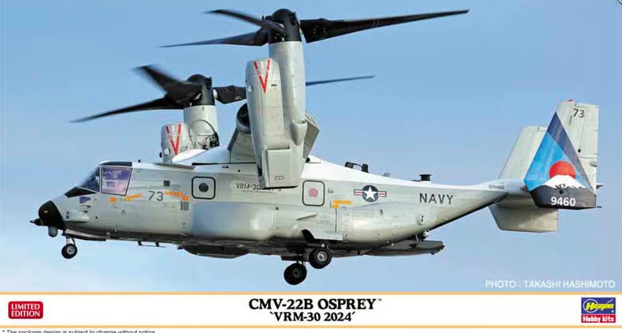 Hasegawa 1/72 CMV-22B Osprey VRM-30 2024 Kit HALE02492