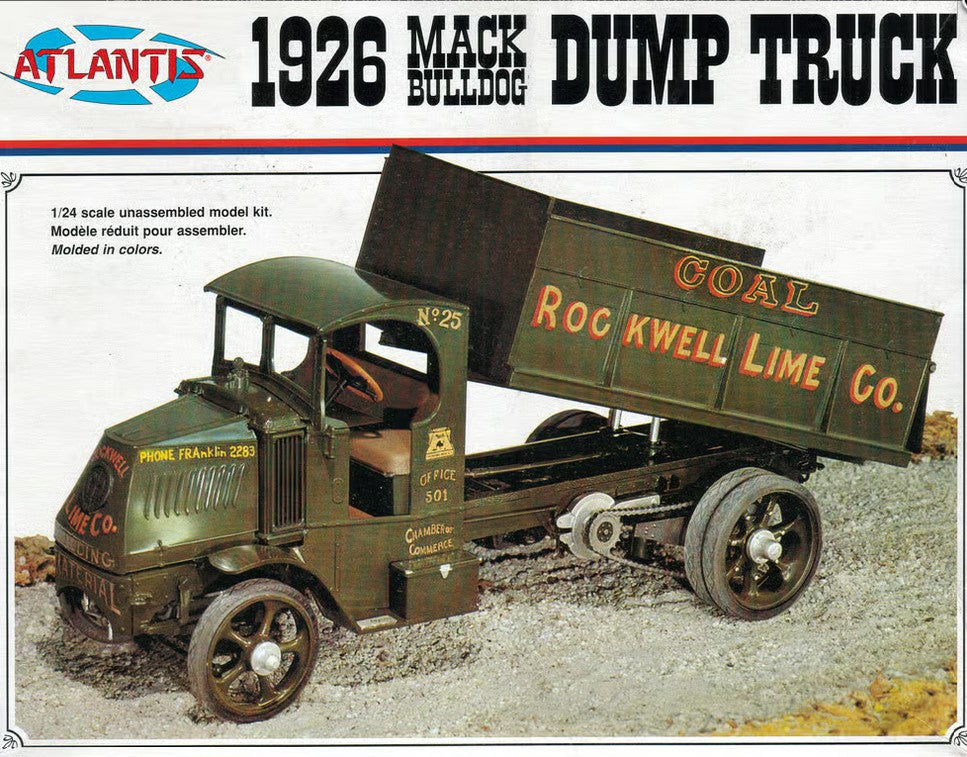 Atlantis 1/24 1926 Mack Bulldog Dump Truck Model Kit AMCM2400